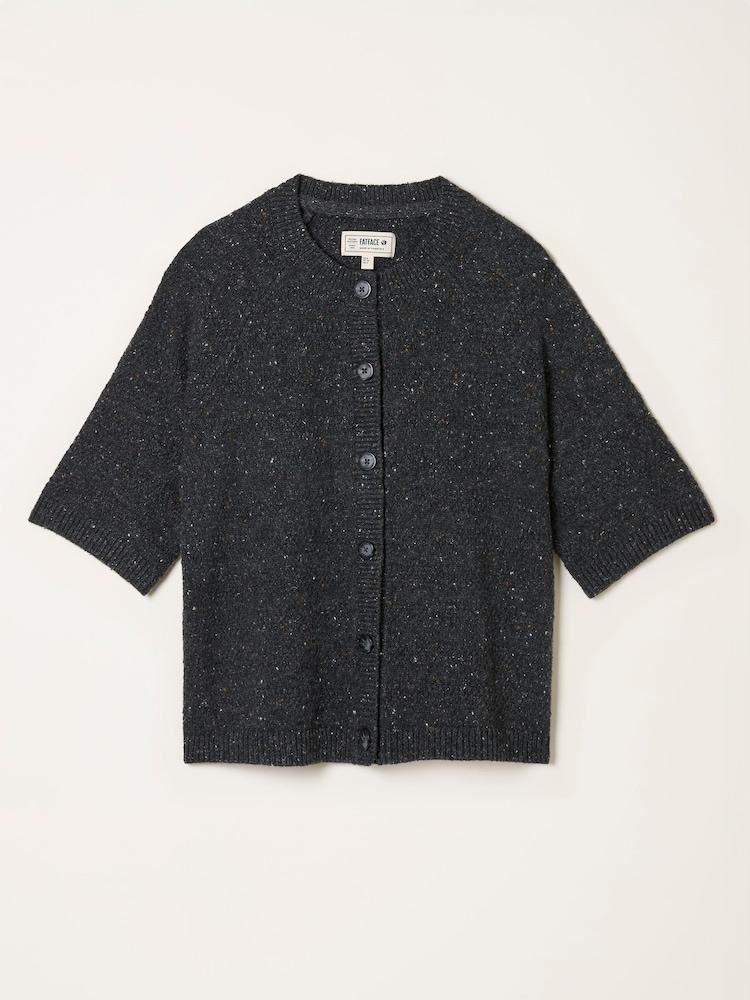 fat face Remi Black Knitted Cardigan
