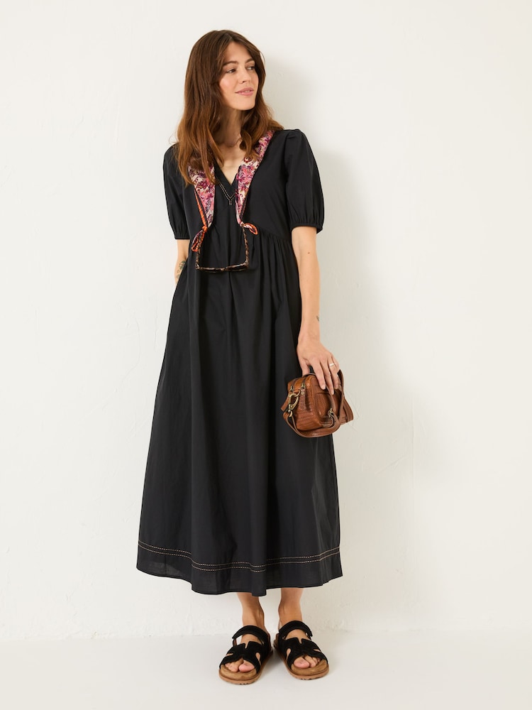 Fat Face Remi Black Midi Dress