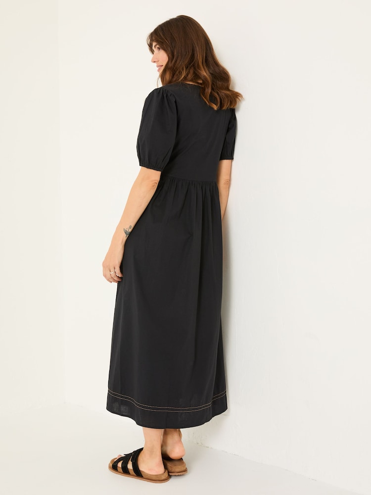 Fat Face Remi Black Midi Dress