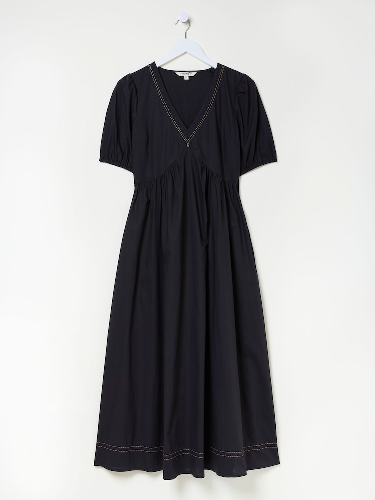 fat face Remi Black Midi Dress