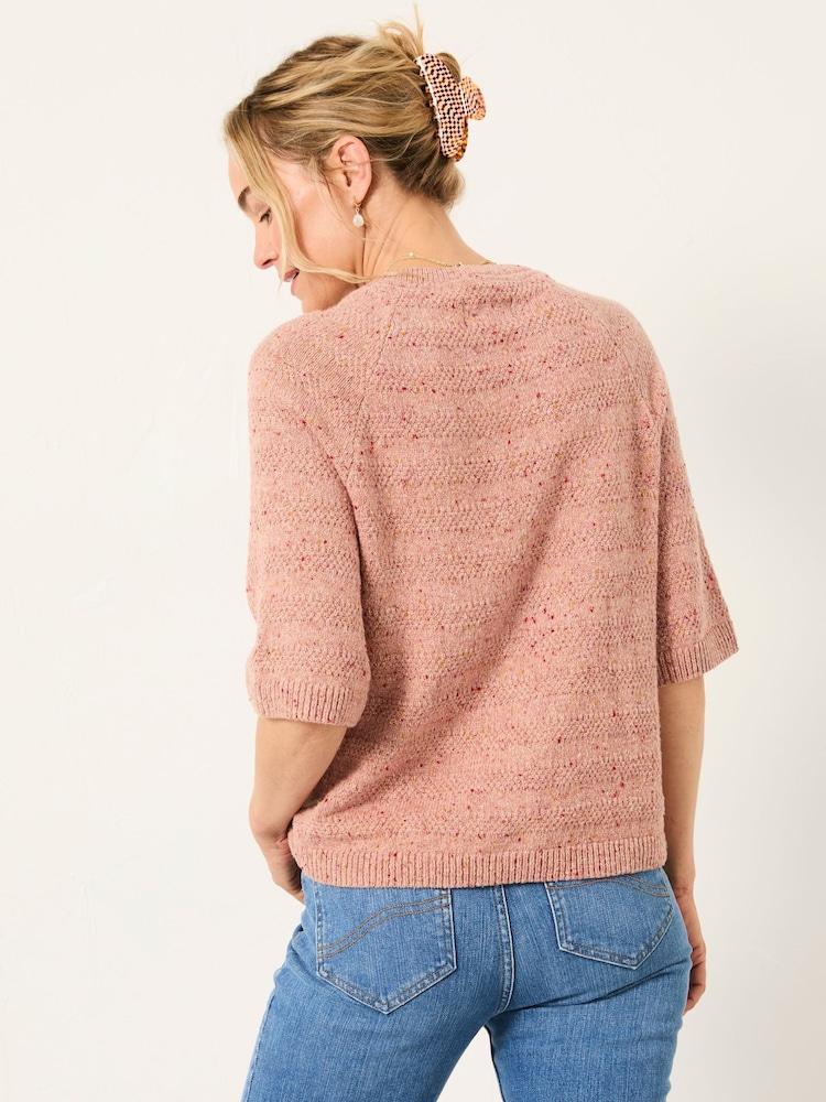 Fat Face Remi Rose Pink Knitted Cardigan