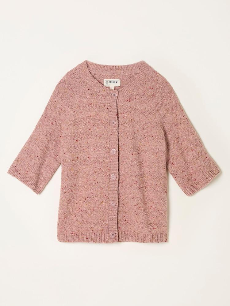 fat face Remi Rose Pink Knitted Cardigan