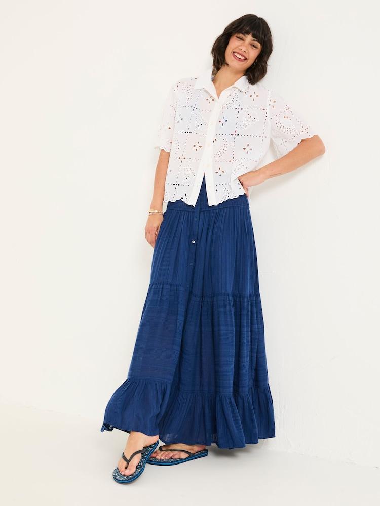 Fat Face Rhea Blue Beachwear Maxi