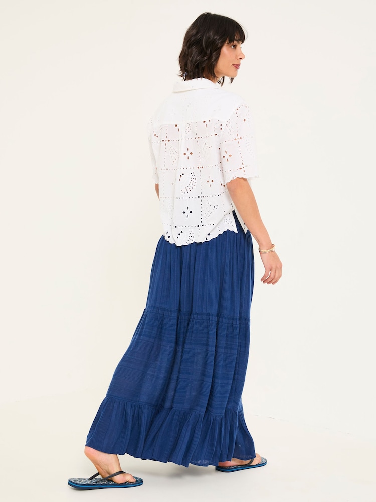 Fat Face Rhea Blue Beachwear Maxi