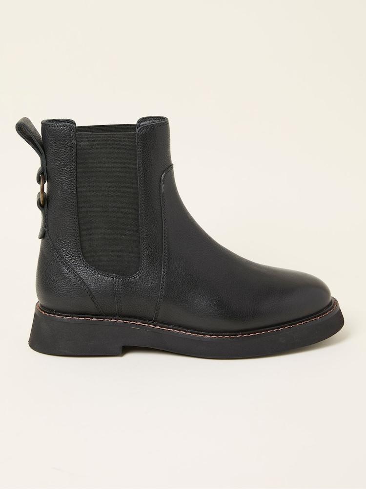 Fat Face Rowe Black Chelsea Boot