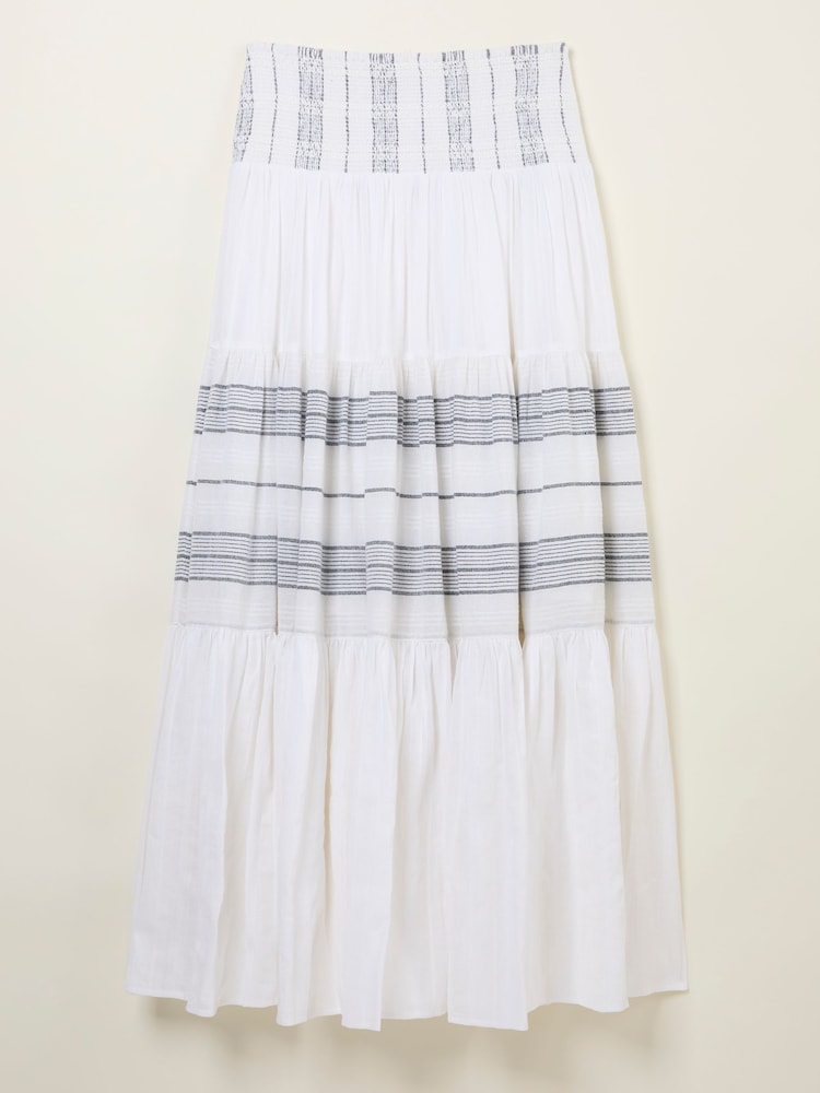 fat face Roxi Ivory Beachwear Stripe Skirt