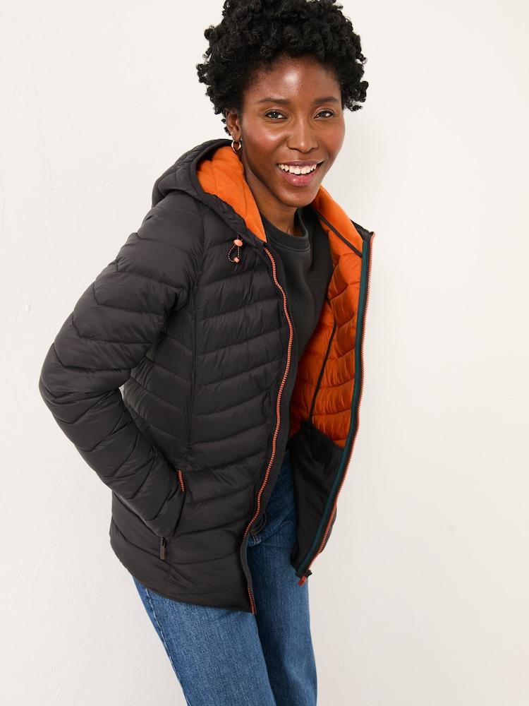 Fat Face Ruby Black Lightweight Puffer Coat