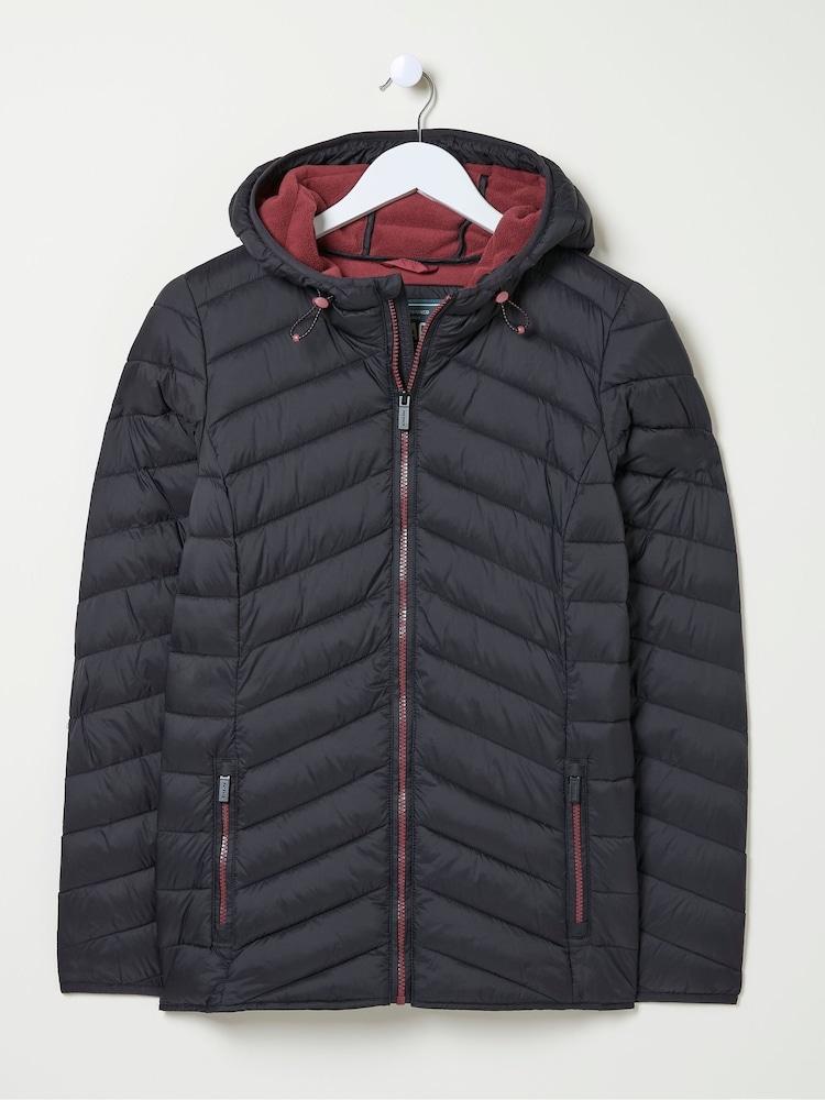 fat face Ruby Black Lightweight Puffer Jacket