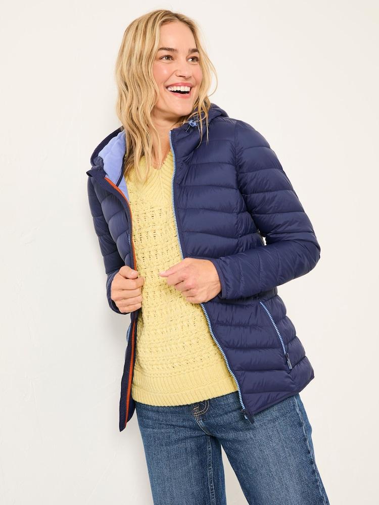 Fat Face Ruby Navy Lightweight Puffer Coat