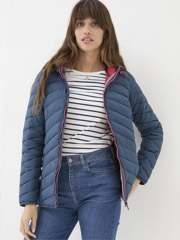 Fat Face Ruby Teal Blue Lightweight Puffer Jacket