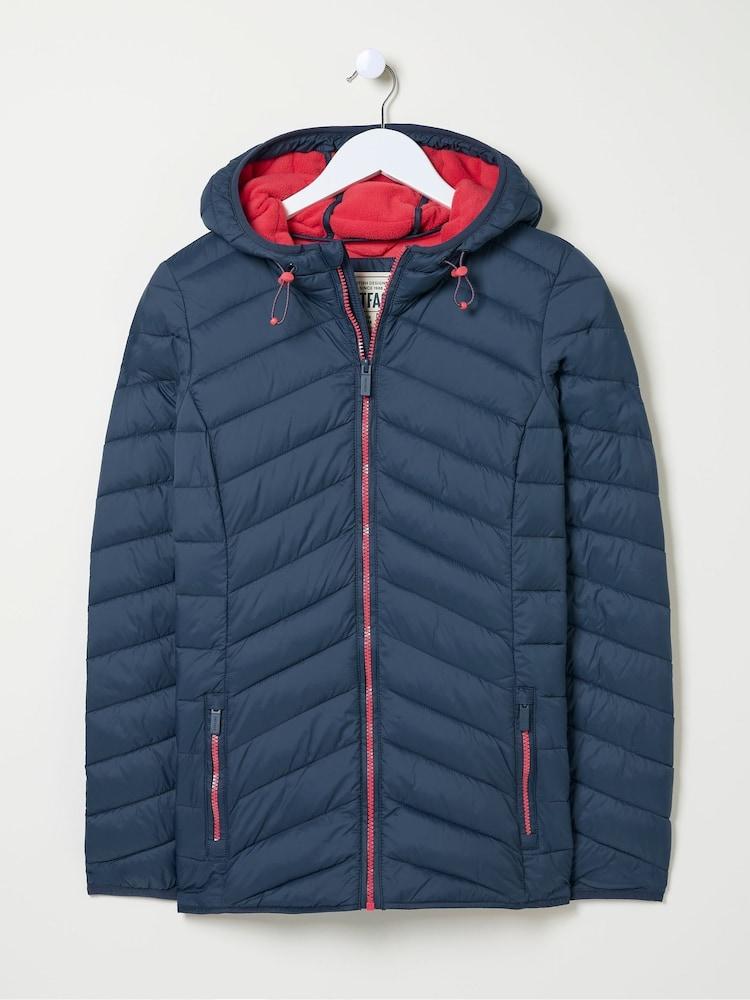 fat face Ruby Teal Blue Lightweight Puffer Jacket