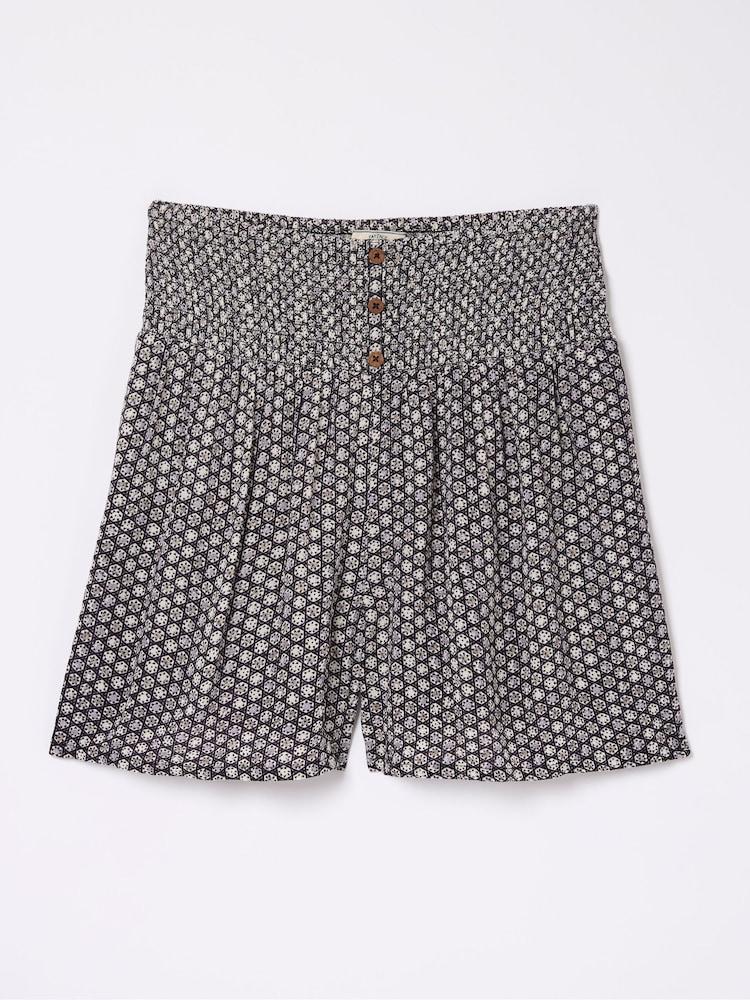 fat face Rylee Black Star Geo Shirred Shorts