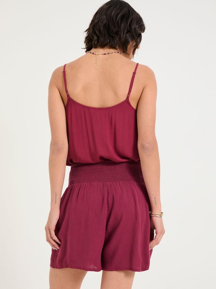 Fat Face Rylee Burgundy Red Flippy Shorts
