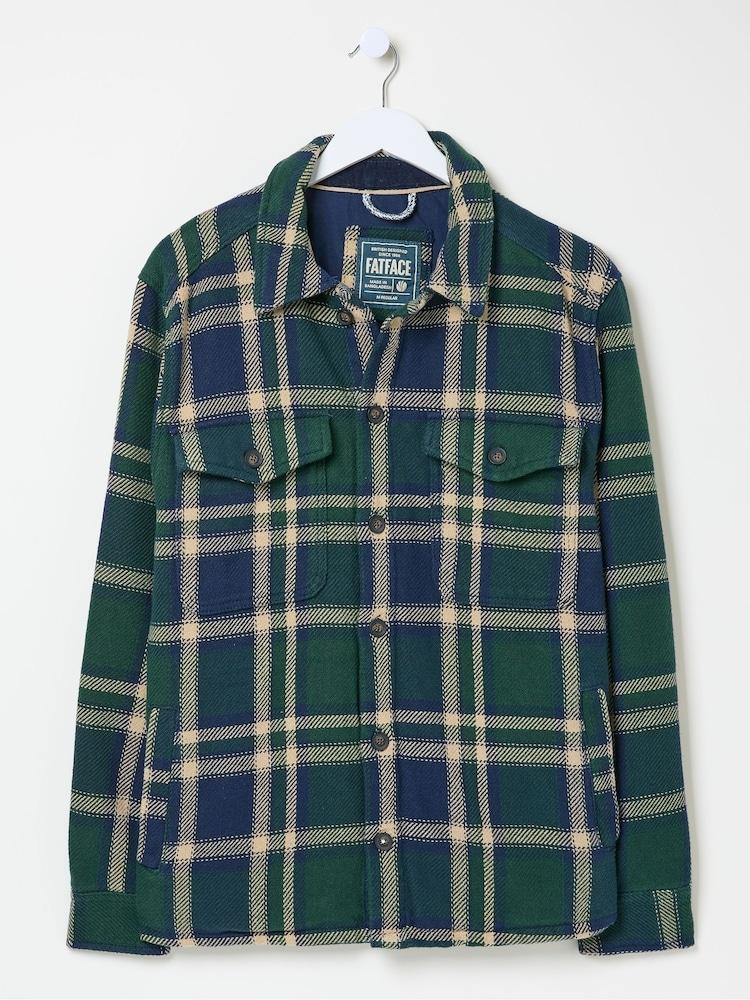 fat face Ryton Dark Green Check Overshirt