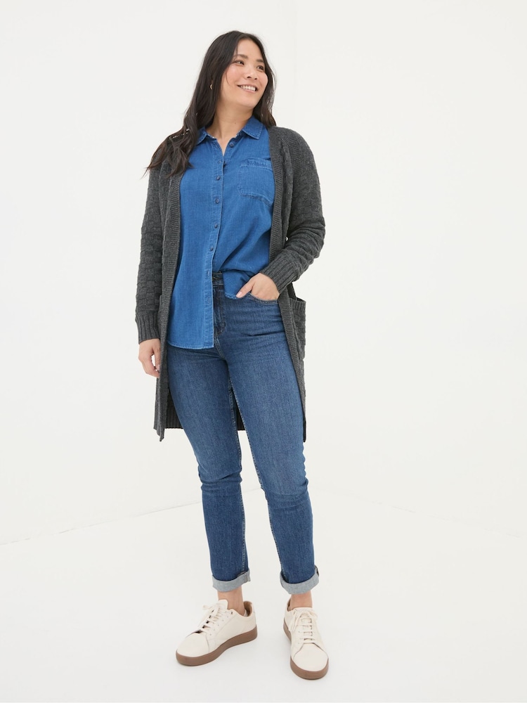 Fat Face Sadie Grey Edge To Edge Cardigan