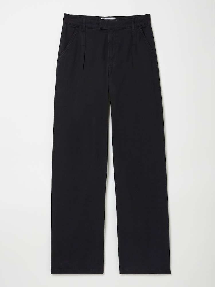 fat face Saffron Black Wide Leg Trousers
