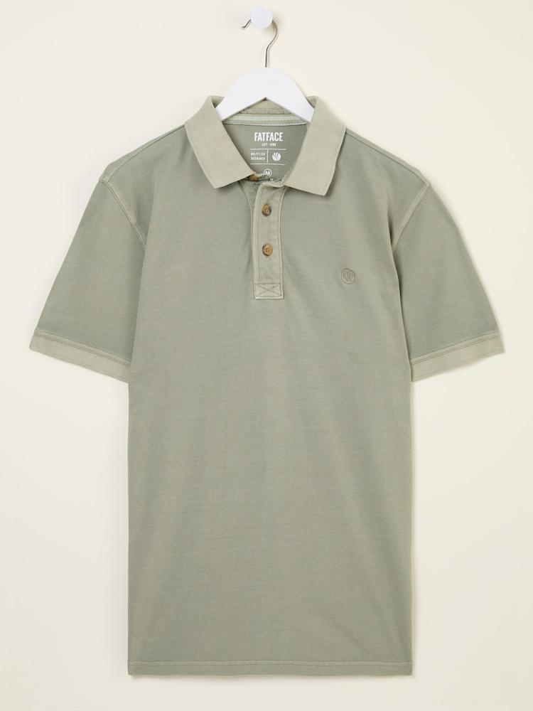 fat face Sage Green Short Sleeve Pique Polo