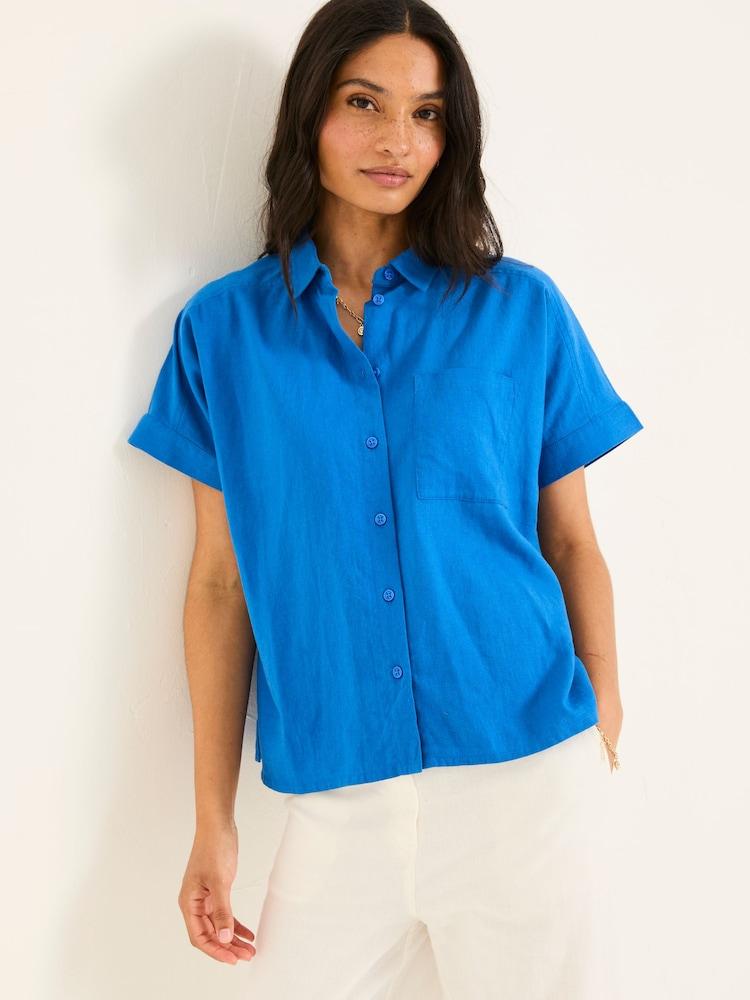 Fat Face Sanchez Mid Blue Shirt