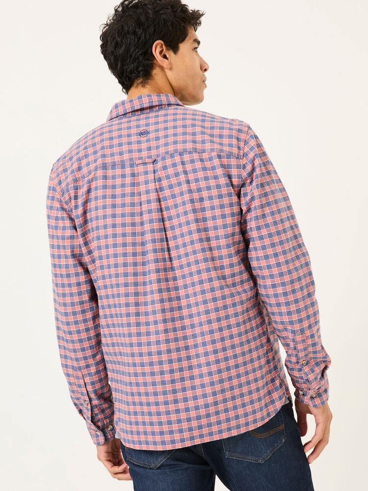 Fat Face Sandy Dusky Pink Long Sleeve Check Shirt