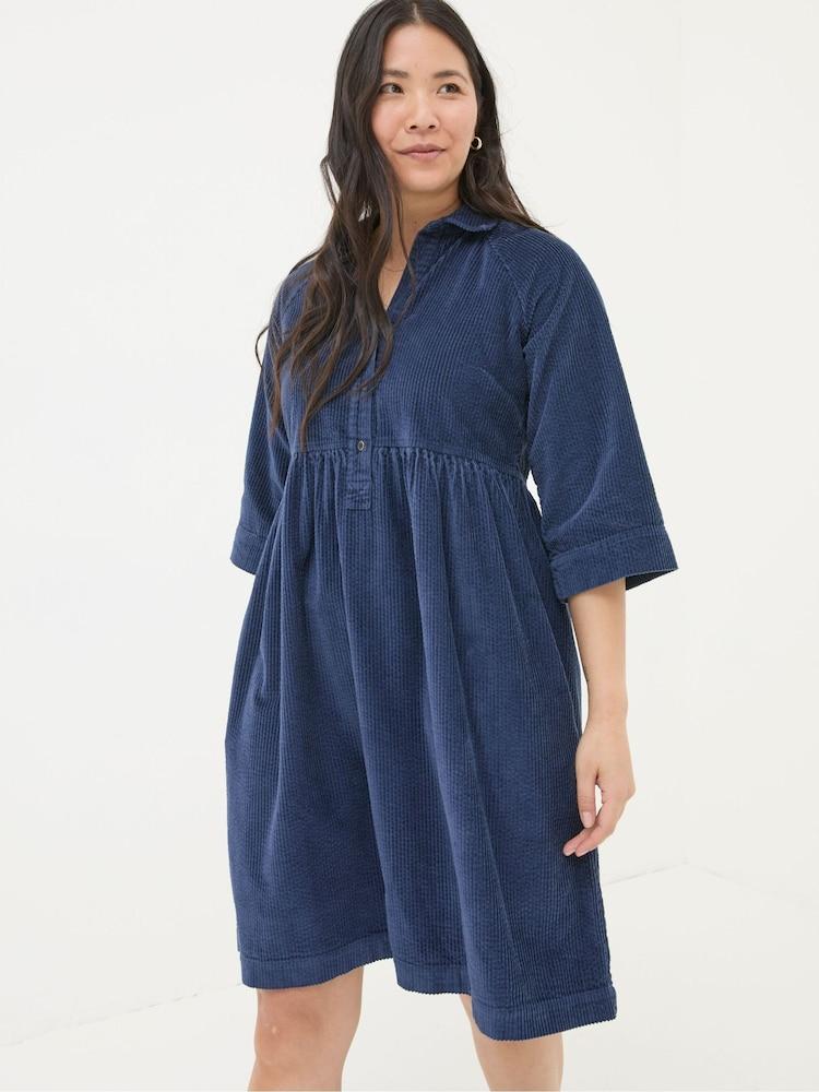 Fat Face Sara Blue Bubble Cord Dress