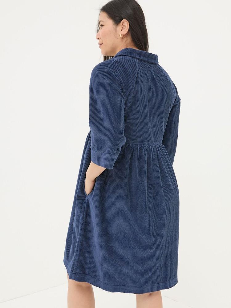 Fat Face Sara Blue Bubble Cord Dress