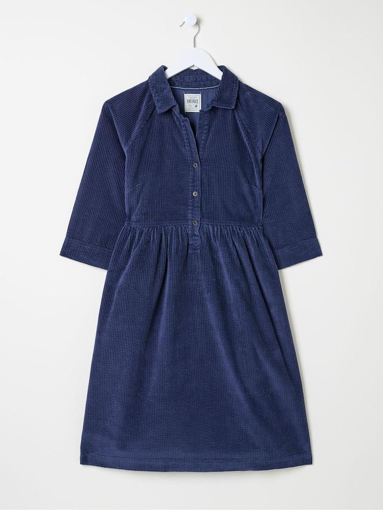 fat face Sara Blue Bubble Cord Dress