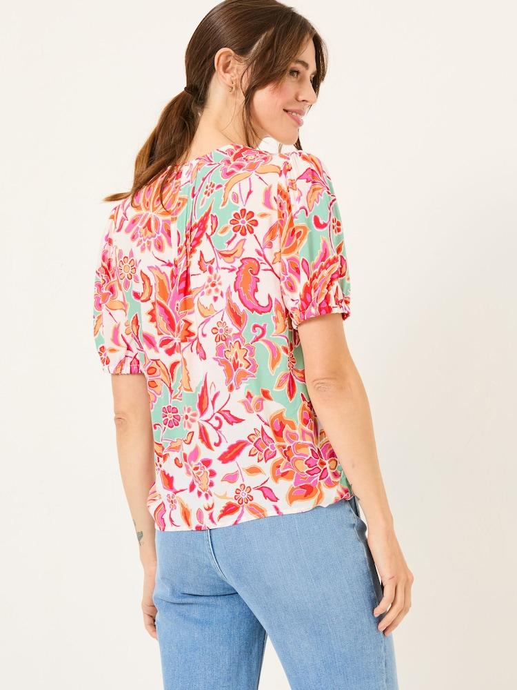 Fat Face Savannah Ivory Festival Floral Blouse