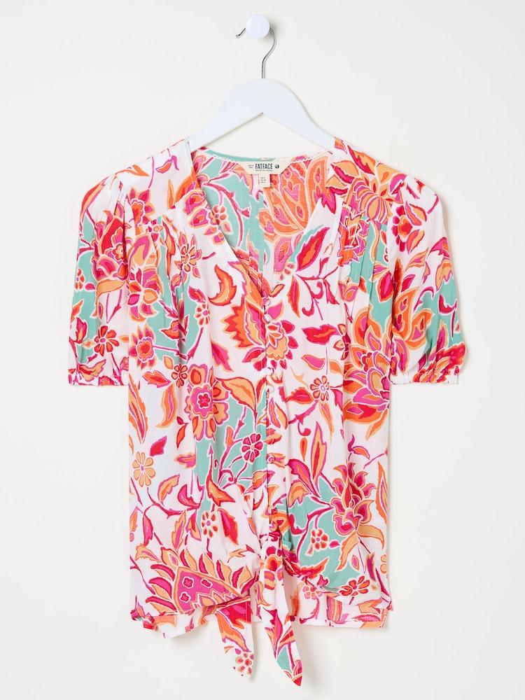 fat face Savannah Ivory Festival Floral Blouse