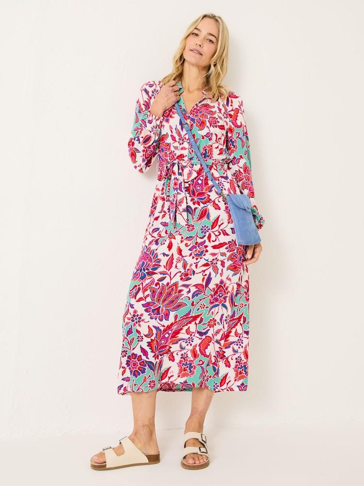 Fat Face Scheana Ivory Festival Floral Midi Dress