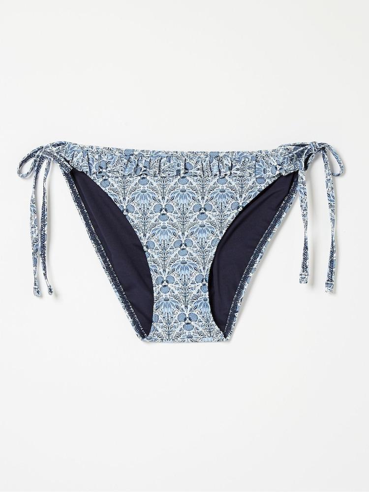 fat face Sealife Blue Floral Ruffle Bikini Bottoms
