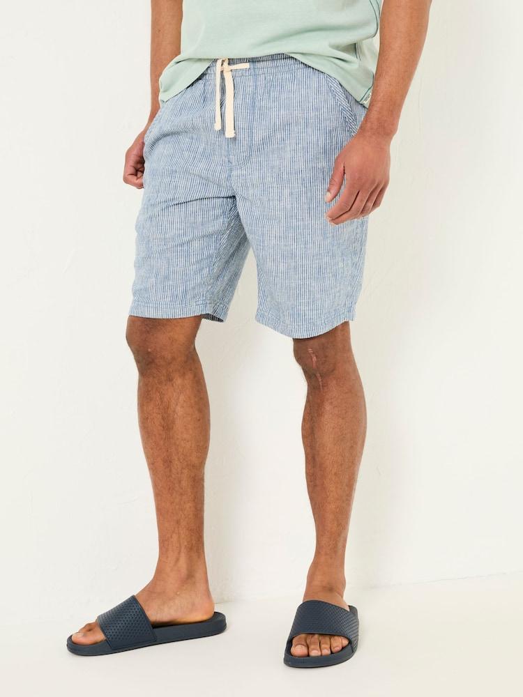 Fat Face Seaton Blue Stripe Pull On Shorts