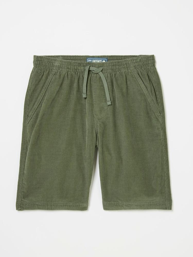 fat face Seaton Khaki Green Pull On Cord Shorts