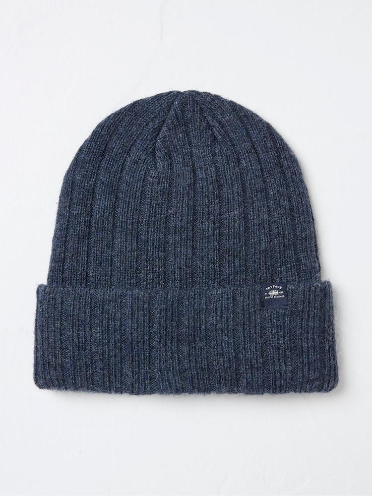 Fat Face Sebastian Blue Marl Rib Beanie