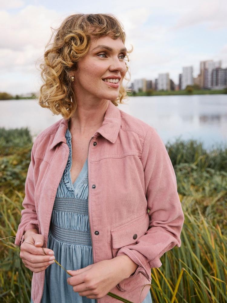 Fat Face Sienna Pink Cord Jacket