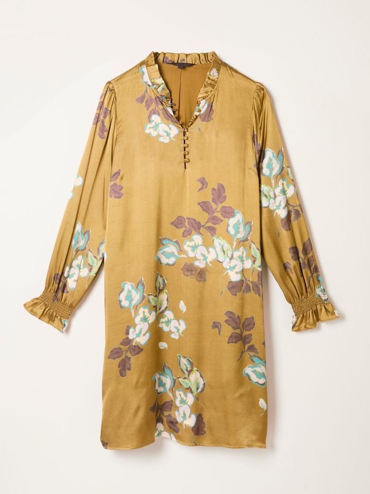 fat face Silas Gold Regular Printed Dress