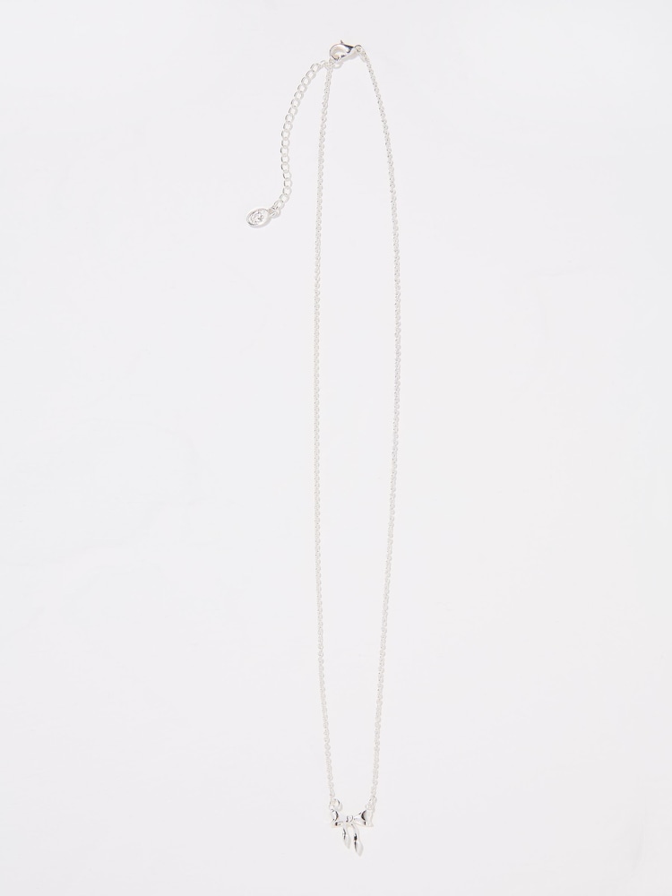 Fat Face Silver Tone Bow Necklace