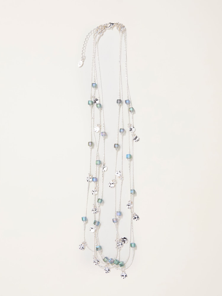 Fat Face Silver Tone Layered Necklace