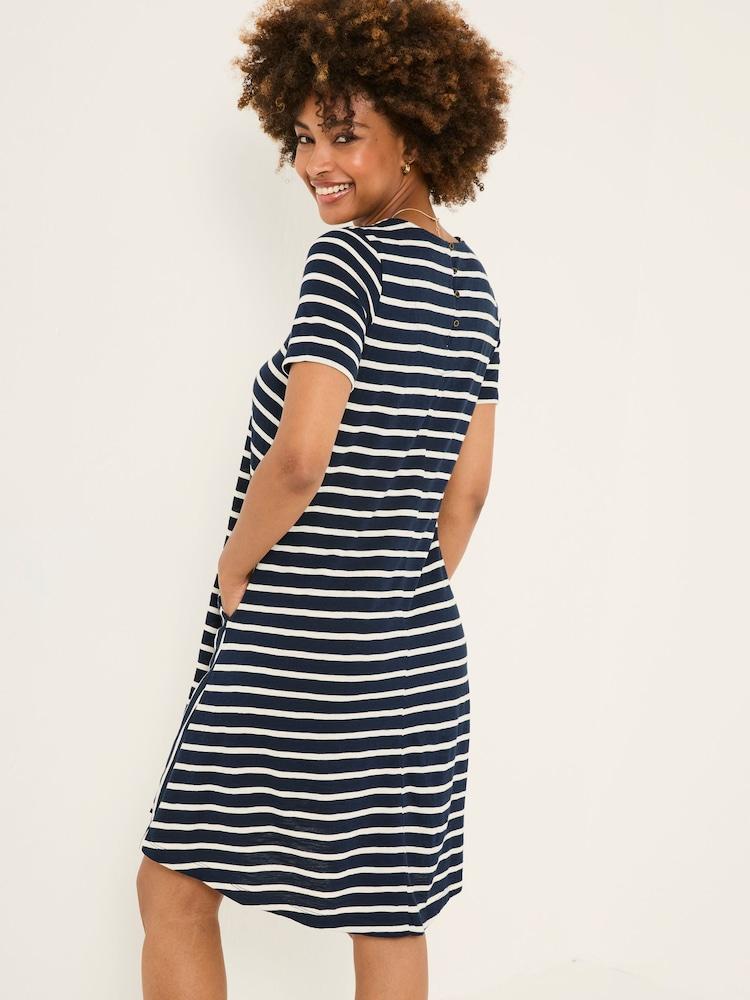 Fat Face Simone Multi Stripe Breton Jersey Dress