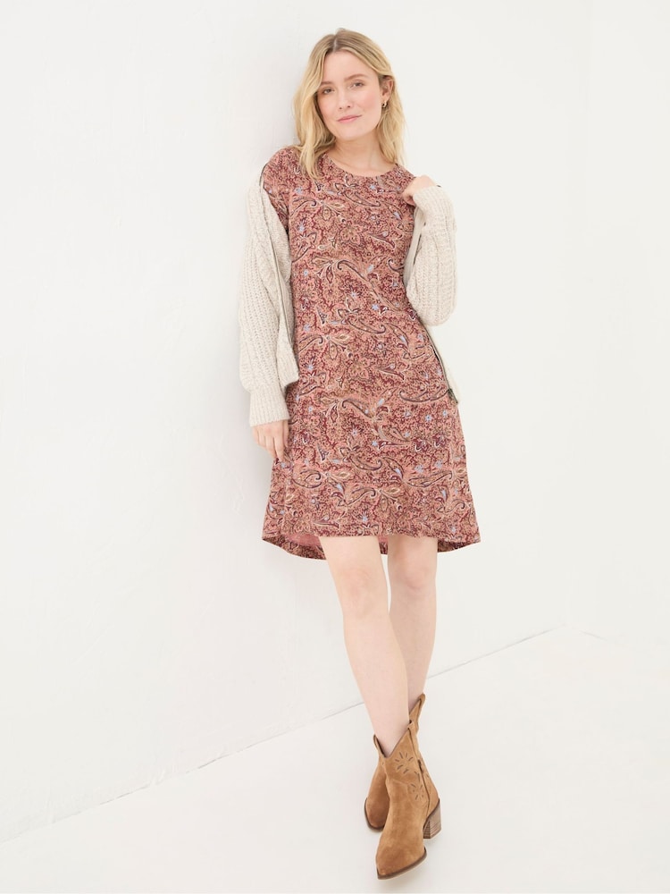 Fat Face Simone Pink Jersey Dress