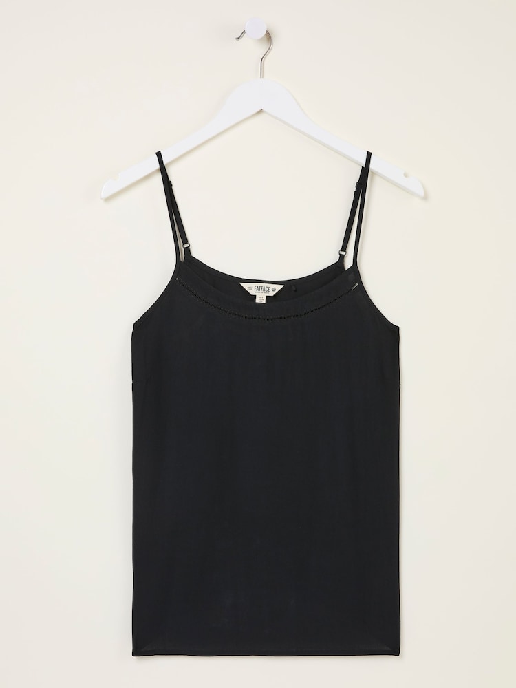fat face Sisley Black Adjustable Strap Cami
