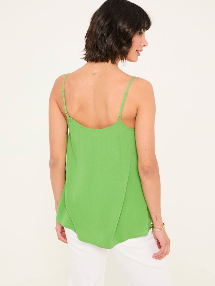 Fat Face Sisley Bright Green Adjustable Strap Cami