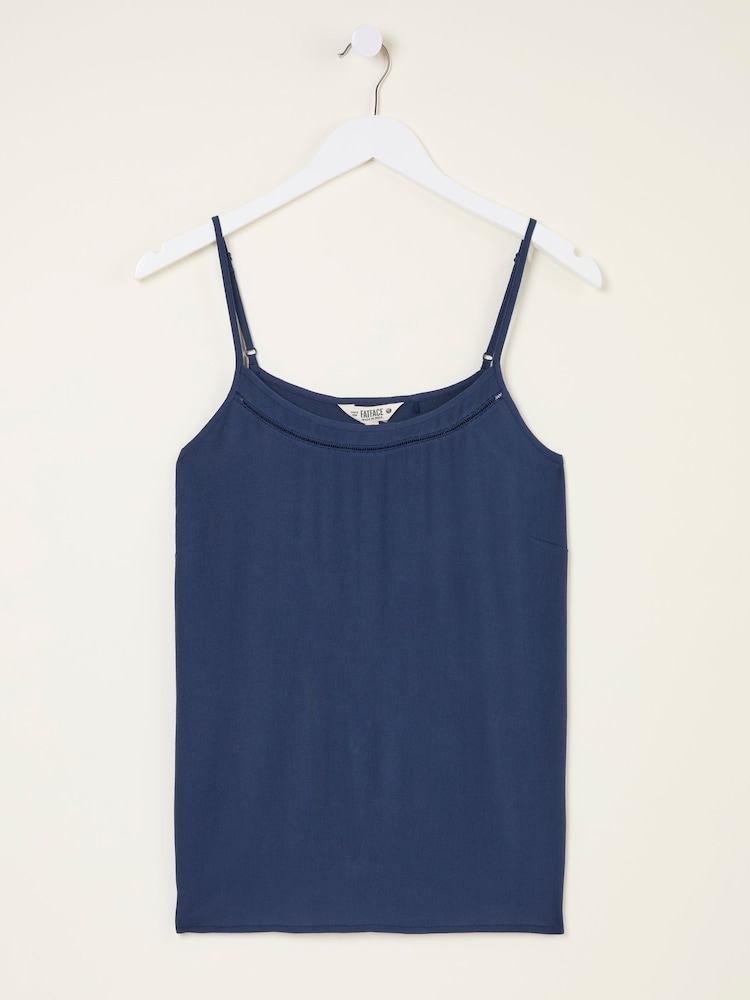 fat face Sisley Navy Adjustable Strap Cami