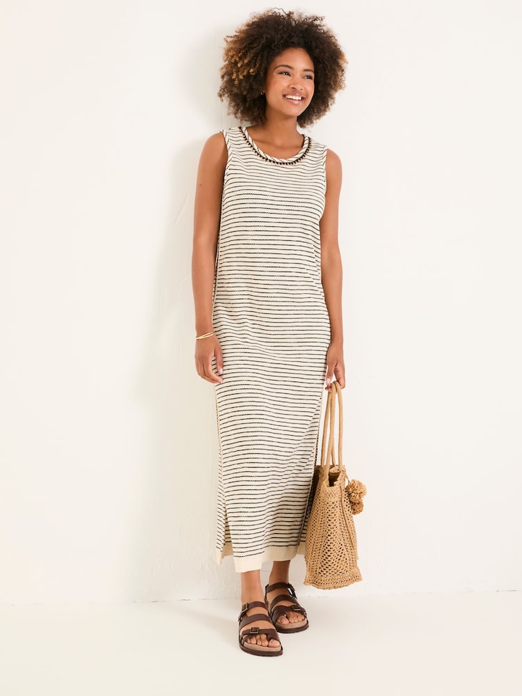 Fat Face Stone Beachwear Stripe Dress