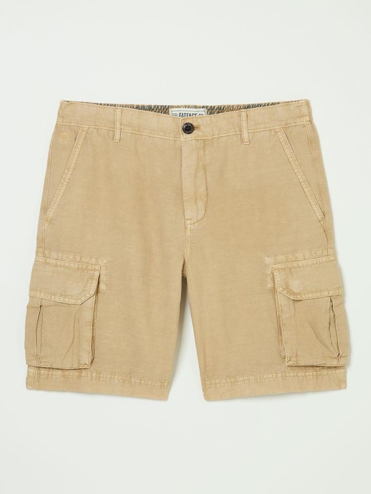 fat face Stone Cotton Linen Cargo Shorts