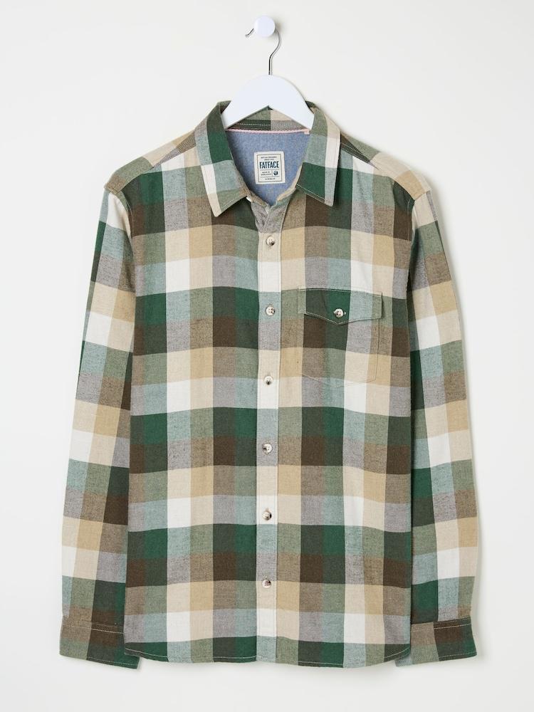 fat face Stone Long Sleeve Buffalo Check Shirt