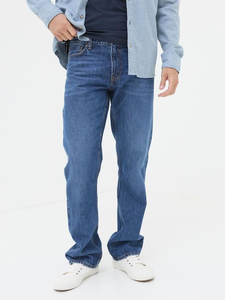 Fat Face Stone Wash Blue Bootcut Jeans