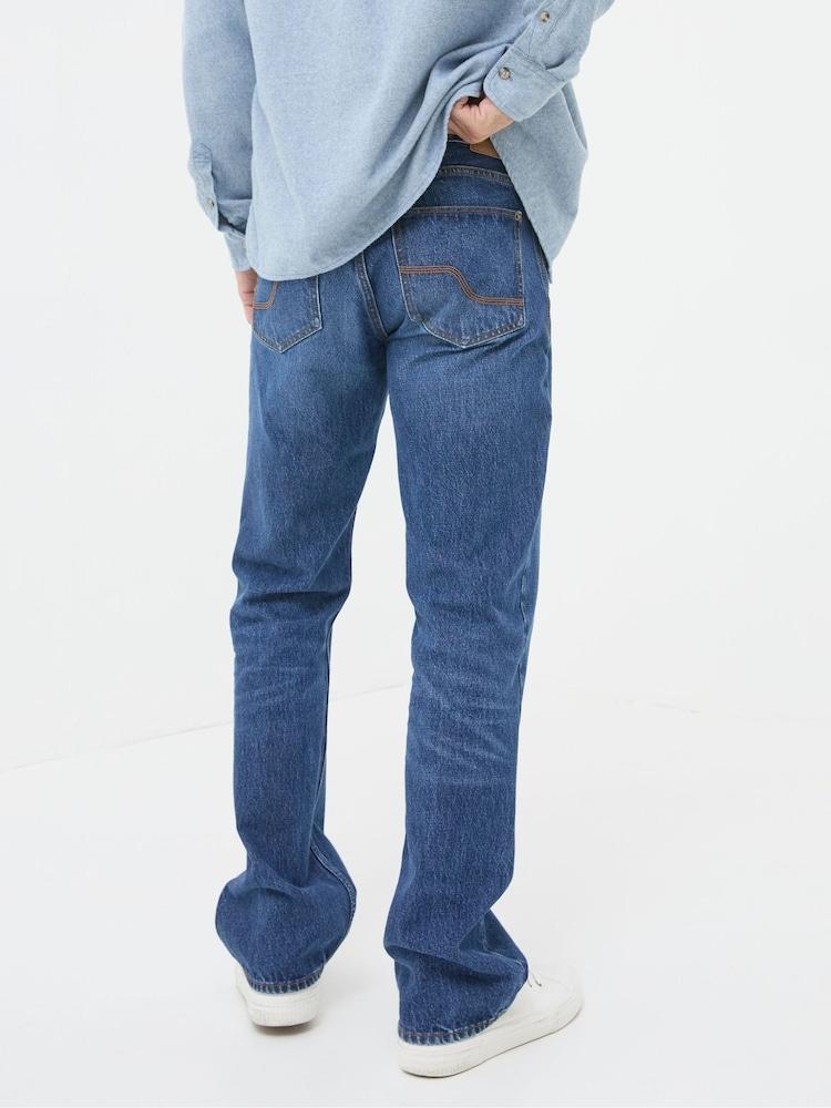 Fat Face Stone Wash Blue Bootcut Jeans