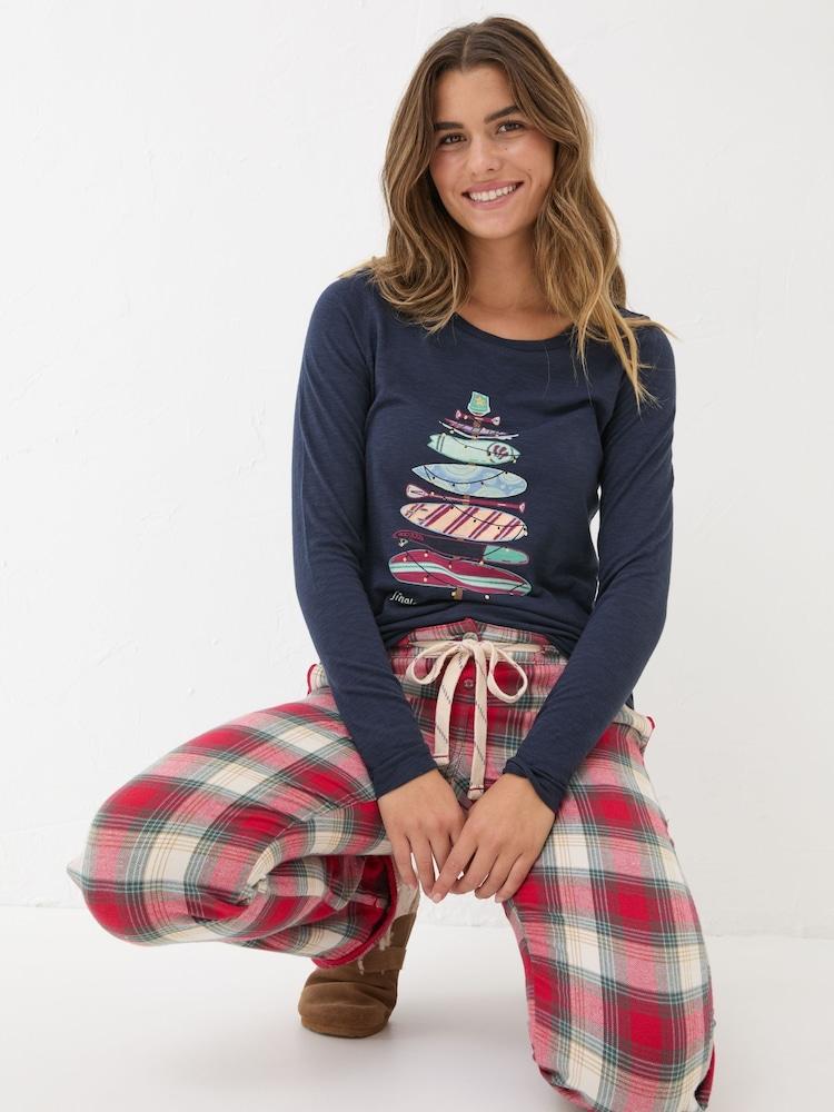 Fat Face Surfboard Navy Pyjama Top