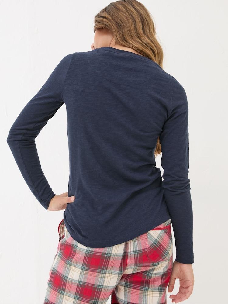 Fat Face Surfboard Navy Pyjama Top