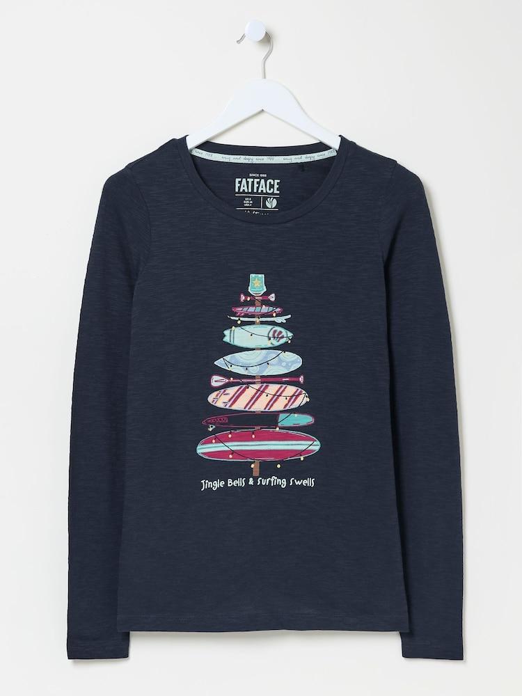 fat face Surfboard Navy Pyjama Top
